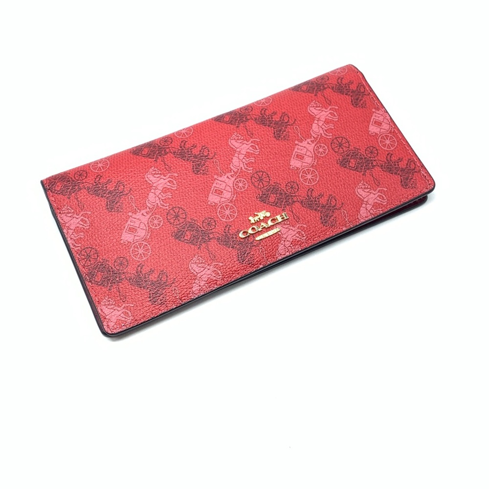 COACH BIFOLD WALLET WITH HORSE AND CARRIAGE PRINT F87933